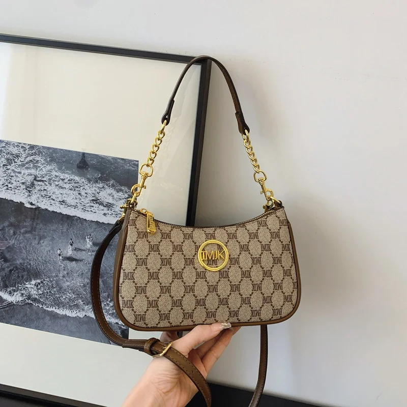 حقيبة يد كلاسيكية على الطراز العتيق، حقيبة كتف نسائية بحزام قابل للتعديل، حقيبة حمل ملحقة متطورة