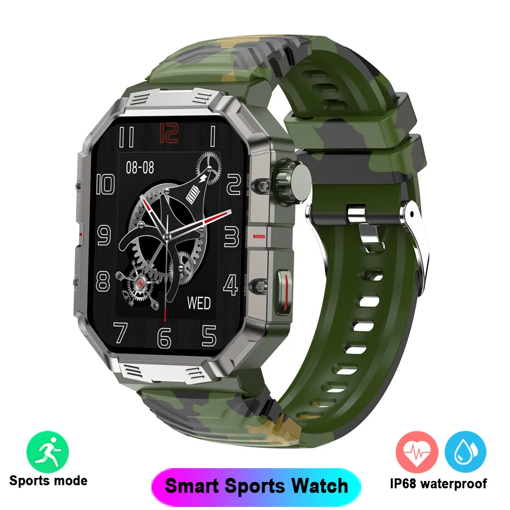 Bluetooth Call Watch 1.96-Inch Three Proof Outdoor Sports Waterproof Heart Rate and Blood Oxygen Monitoring SmartWatch