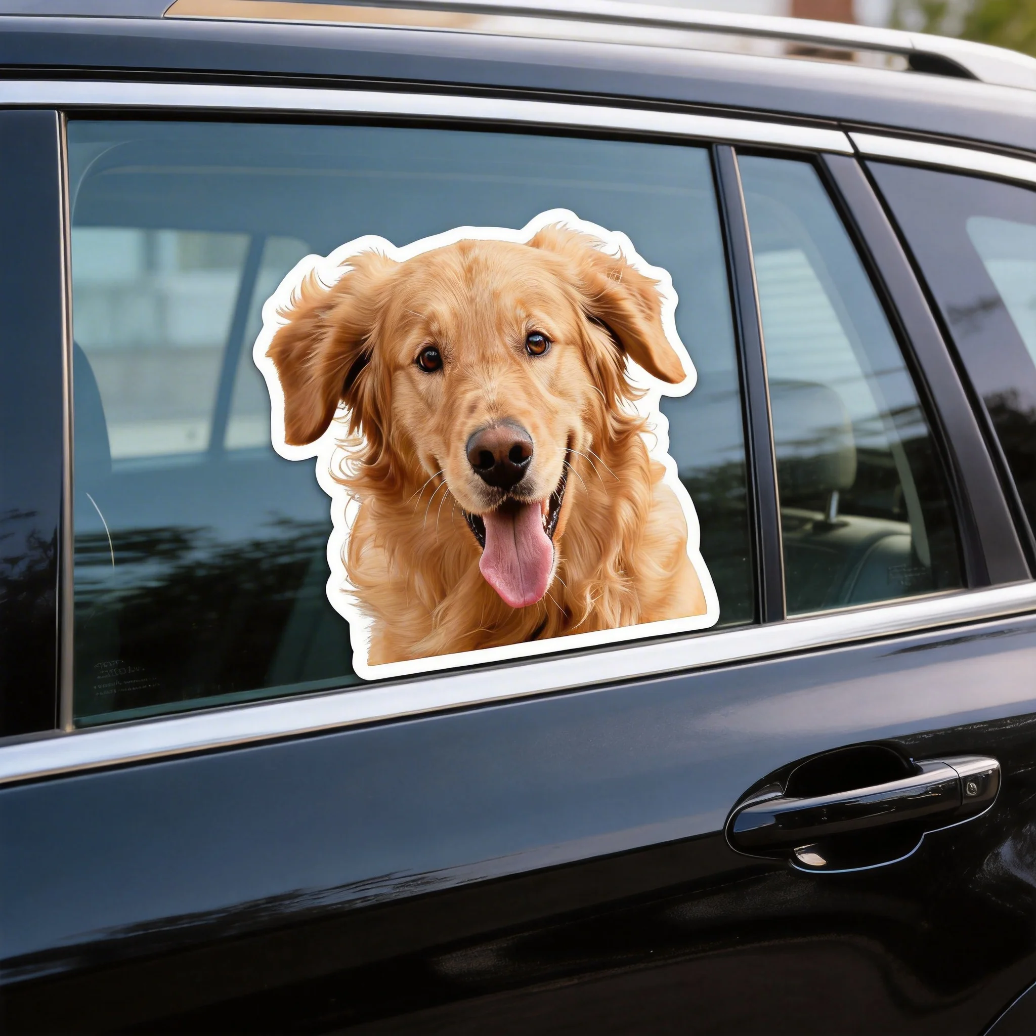 Custom Pet Photo Car Sticker PVC Waterproof Dog Cat Decal Personalized Window Bumper Laptop Sticker view 6