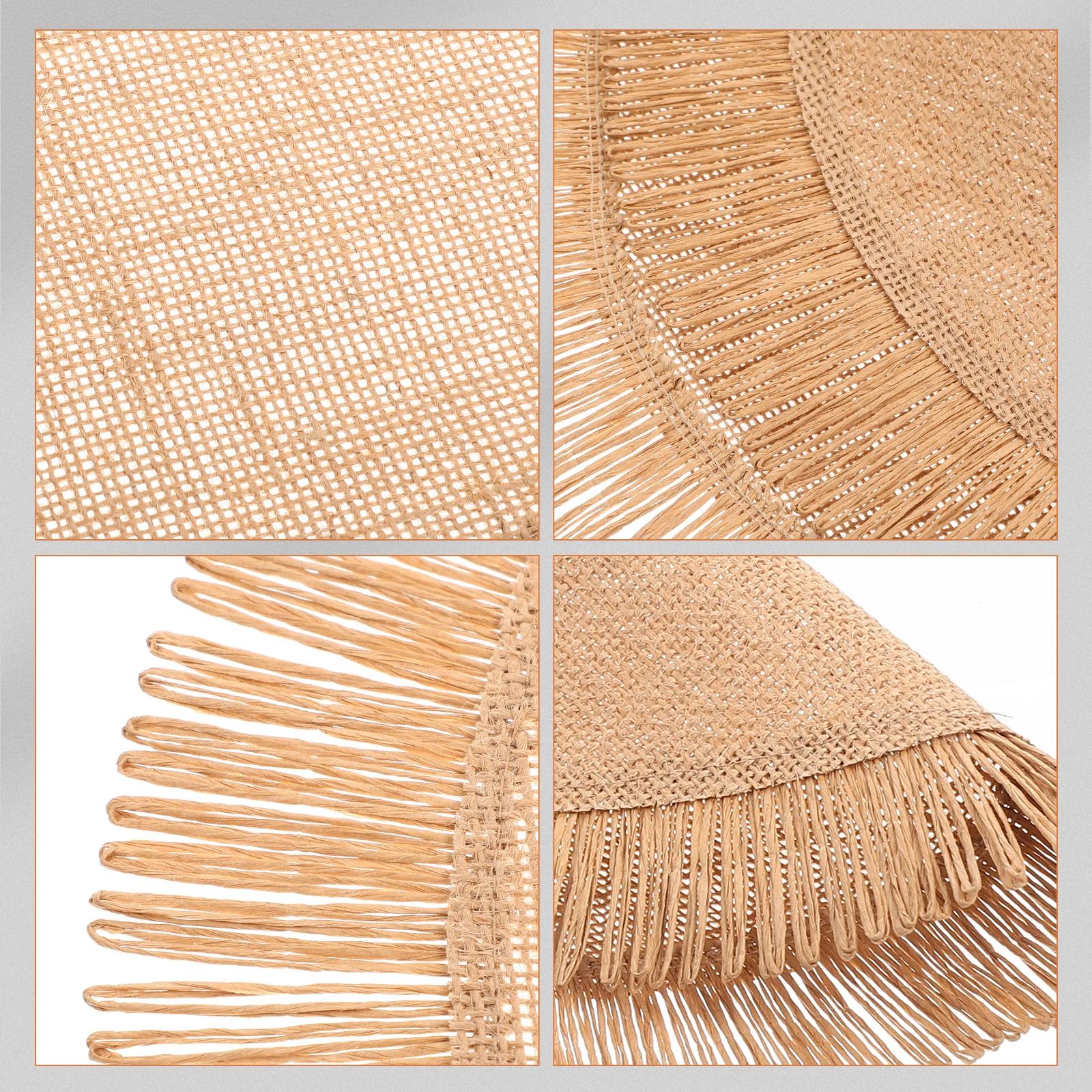 

2pcs Round Woven Placemat For Dining Table Home Café Use Decorative Insulated Teapot Mat Wear-Resistant Place Mats