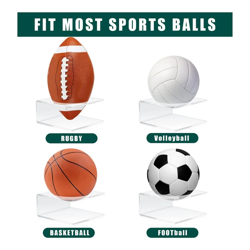 

A29Z-Football Stand Display Clear Display Stand Football Acrylic Football Holders For Basketball Football Soccer