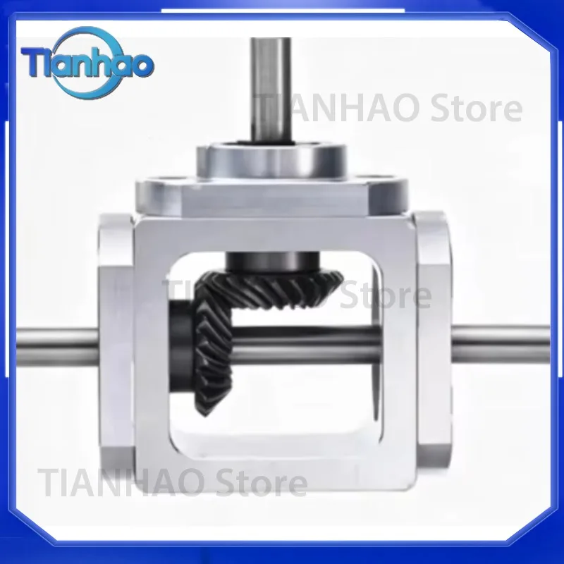1PCS 20T Bevel Gearbox Output Shaft for T-Type Cross Commutator Right Angle Transmission Ratio 1:1 Diameter 1M Load 8MM
