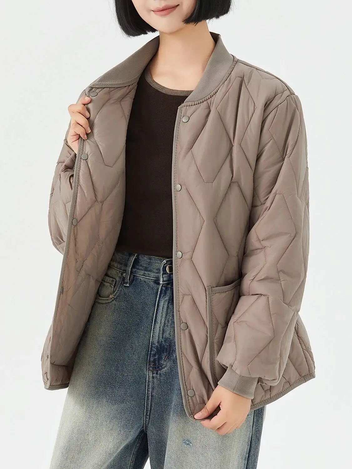 

Lightweight Cotton Women Winter Warm Down Home Clothes Plus Size Mom Coat School Inner Wear Simple