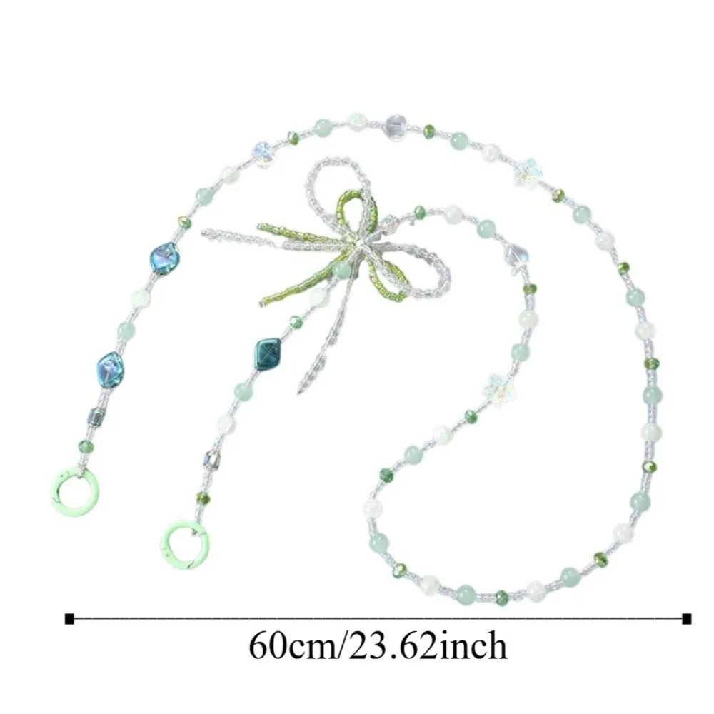 Cordão de telefone com contas de pérola, cordão anti-perda com contas, doce, universal, alça crossbody, chaveiro, pingente