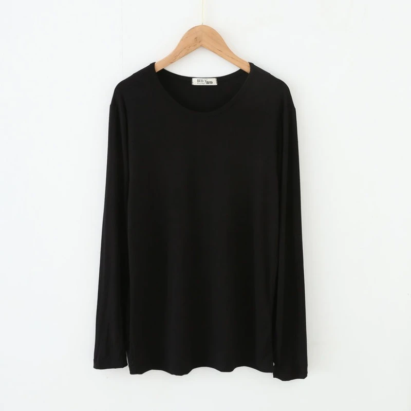 Pijamas de manga comprida masculinos modais outono e inverno base cor sólida homewear estudante macio e confortável pijamas roupas de outono