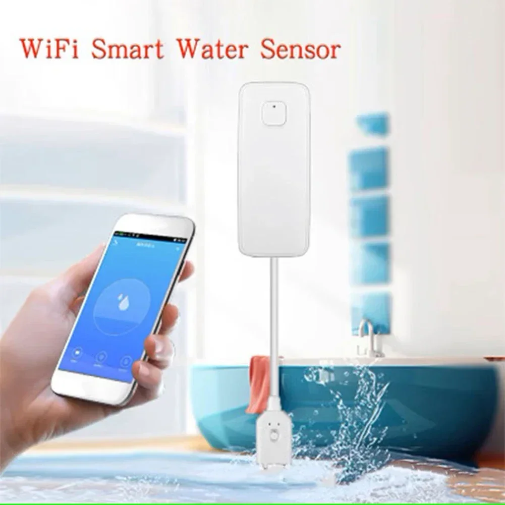 Imagem -02 - Tuya wi fi Sensor de Vazamento de Água Alarme de Vazamento de Inundação Automação Residencial Proteção de Segurança Residencial App Controle Vida