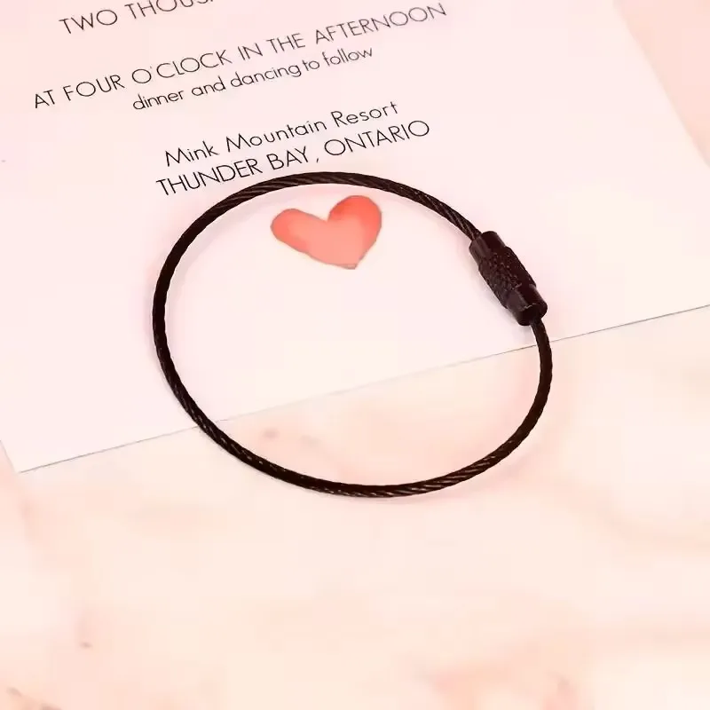 10 قطع من مشبك علامات الأمتعة المصنوع من أسلاك الفولاذ المقاوم للصدأ الملونة، متين وسهل التركيب، مثالي للسفر والاستخدام اليومي #5