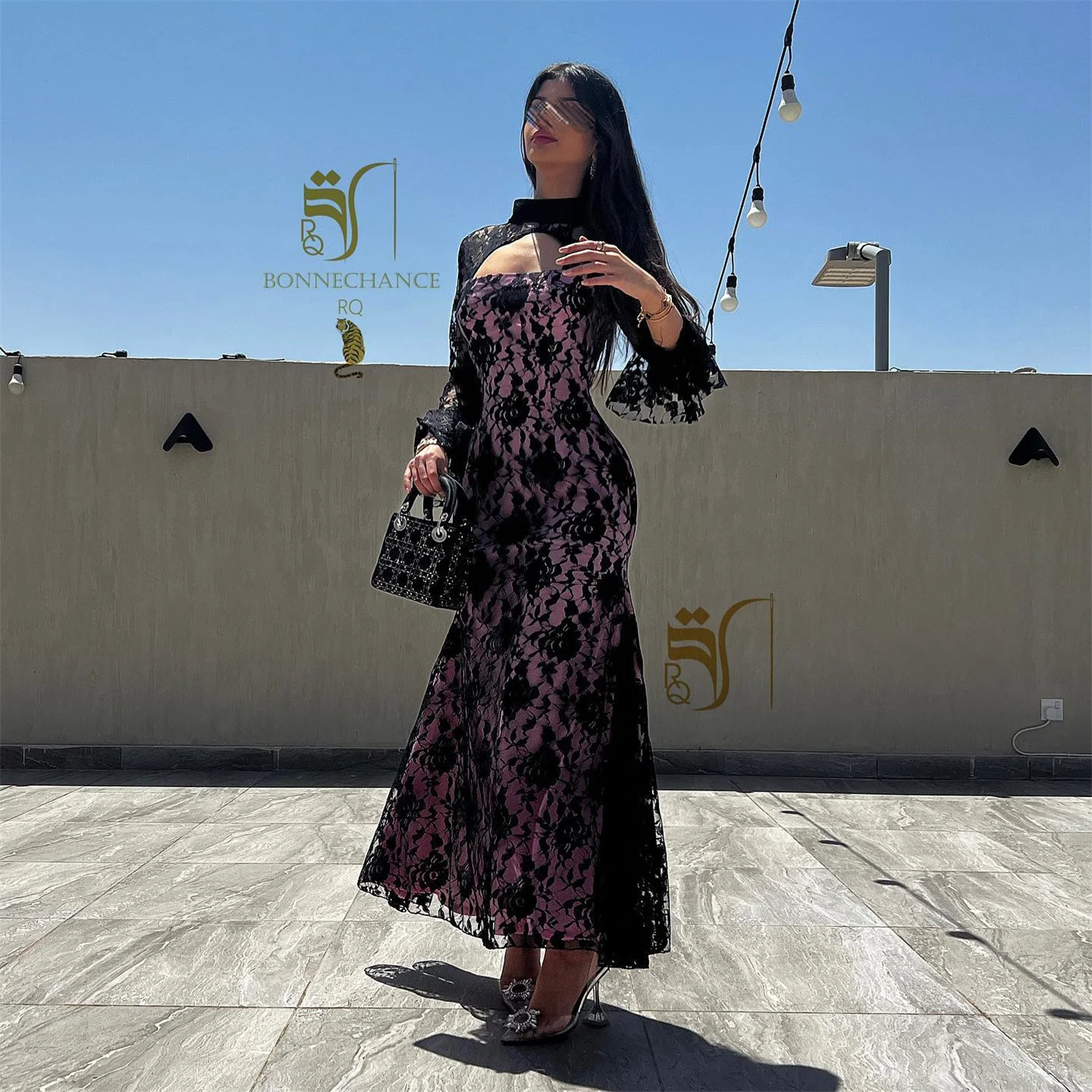 Lorrtta Vestidos de casamento para festas Vestidos de festa elegantes de renda preta personalizados 2025 Плаazoе pentruч bagoнее Robes of Soirée فسات evimavera