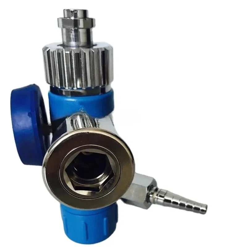 

Click style MDC540-UN-2CV Medical . Regulators brass with DIN quick adaptor
