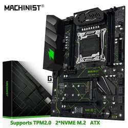 MACHINIST MR9A PRO ATX X99 Motherboard Support TPM2.0 LGA 2011-3 Xeon E5 V3/V4 CPU processor DDR4 Four channel Memory 2*NVME M.2