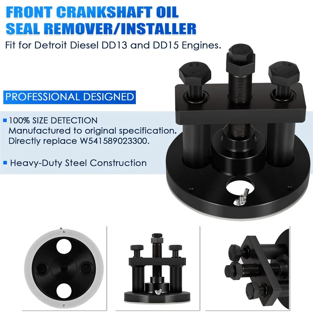 W541589023300 Front Crankshaft Oil Seal Remover Installer Tool for Detroit Diesel DD13/DD15 Engines W541589003400 Engine Tool