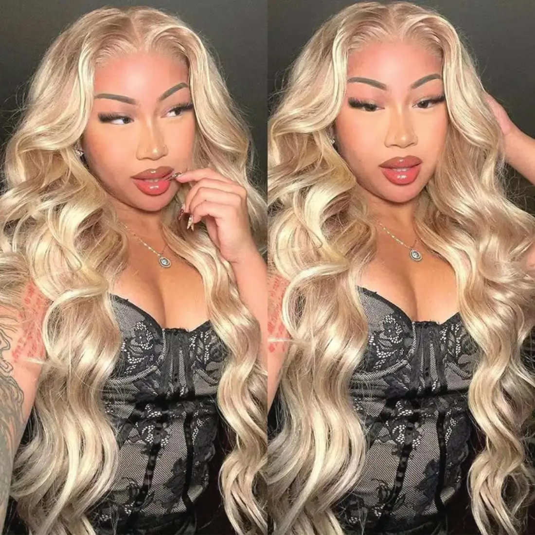 Rosabeauty Honey Blond 13x6 HD Lace Frontal Wigs Human Hair Color 13x4 Body Wave Transparent Lace Front Wig Glueless Prebleached