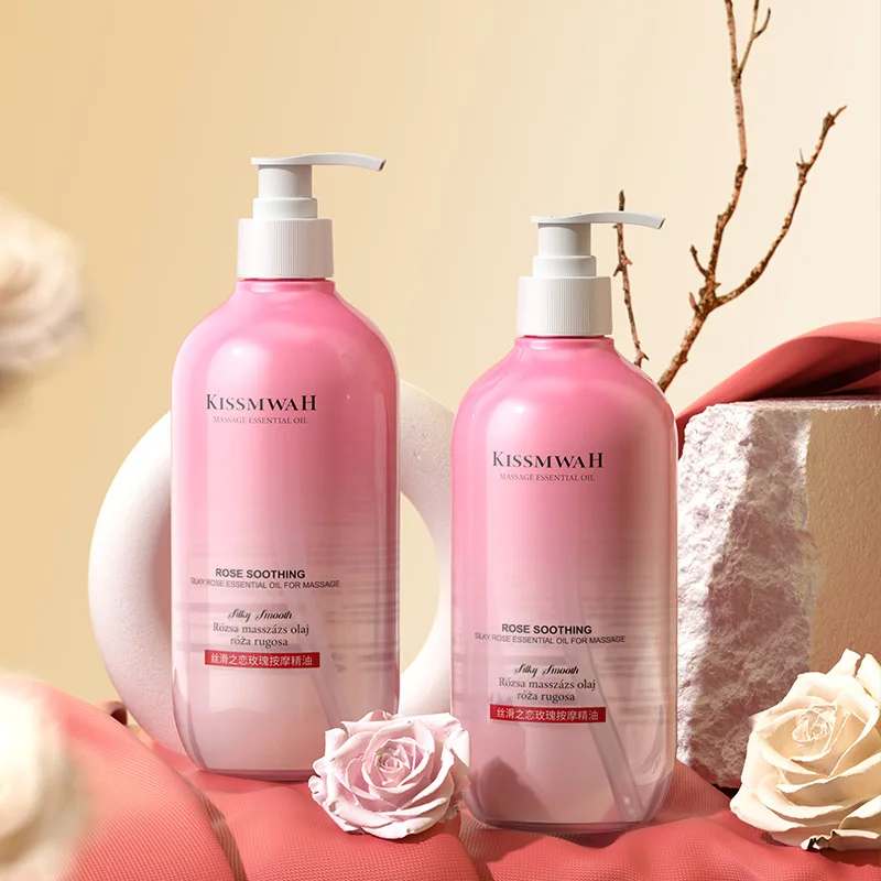 500ml Rose Essential Oil Body Care Skin Care Couple Spa Massage No Wash Full Body Massage Essential Oil
