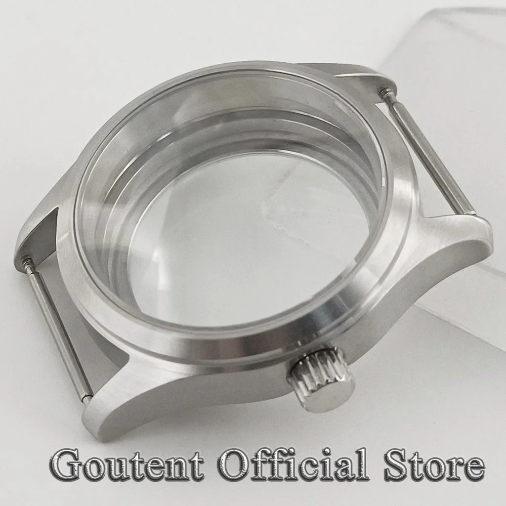 Goutent 36mm 39mm Silver Watch Case Sapphire Crystal For ETA 2824 PT5000  NH35 NH36  Automatic Movement