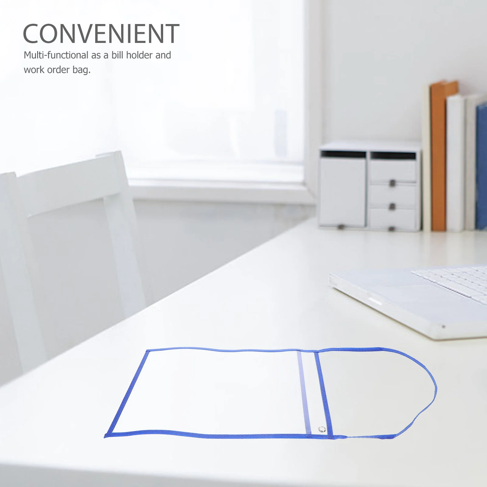 10 Pcs 지울 수있는 파일 가방 교수형 문서 폴더 편리한 포켓 지우기 봉투 빌 폴리 에스터 어린이 매는 밧줄