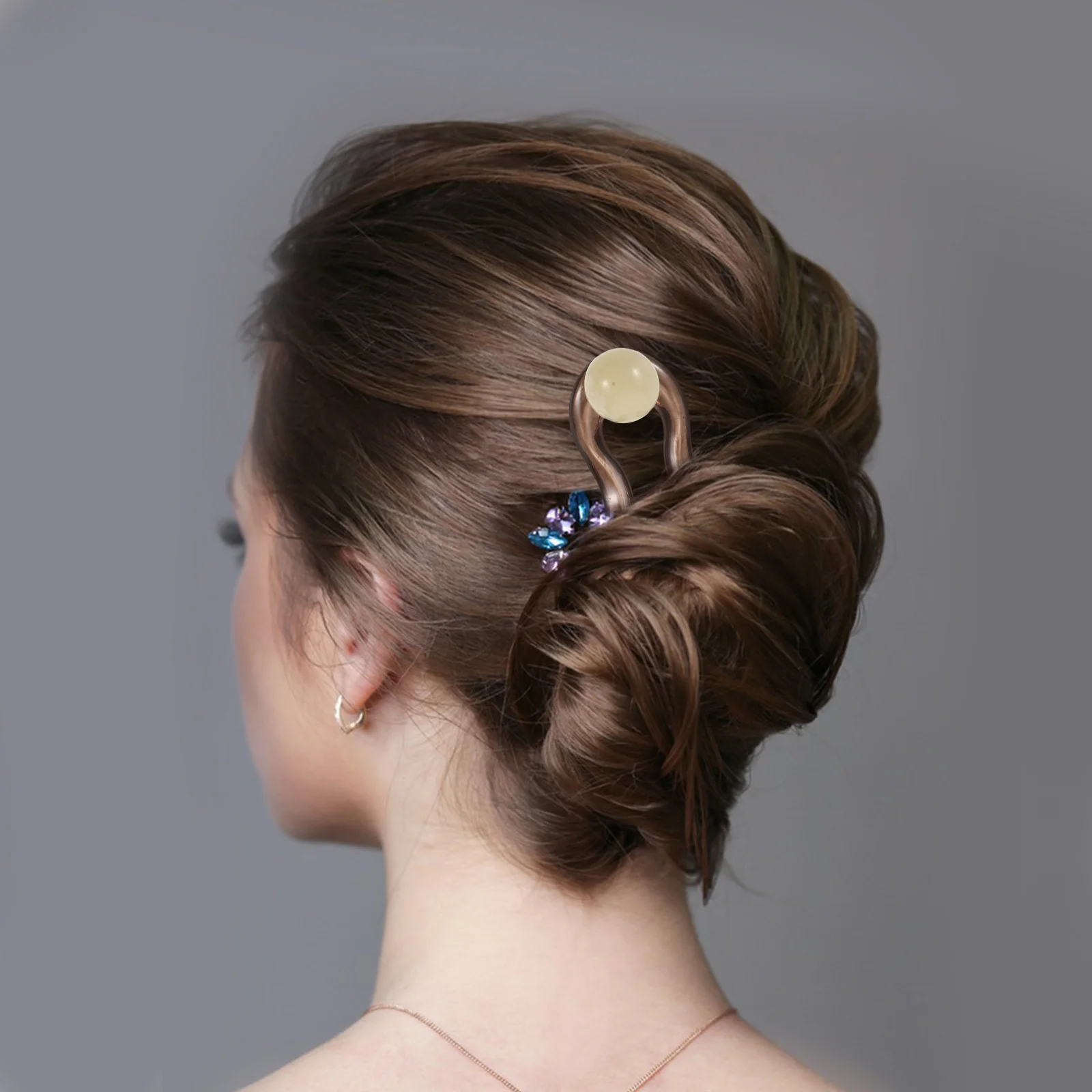 

U-образная заколка для волос в винтажном стиле, жемчужная вилка для волос, булочка, держатель для волос, декоративная заколка для женщин и девочек, элегантная прическа