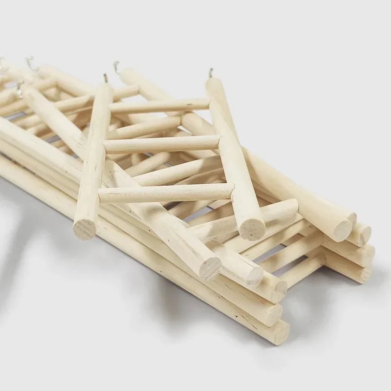 1PC ptaki zabawki drewniane drabiny huśtawka drapak okoń wspinaczka 3/4/5/6 drabina klatka dla ptaków chomiki papuga zabawki wiszące artykuły dla zwierząt