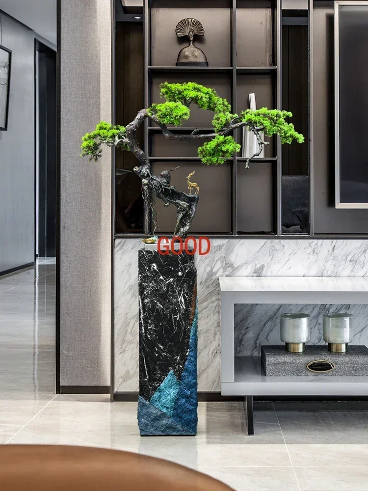 Large Floor Living Room Decorations Decoration Hotel Lobby Entrance Lucky Water Welcome Pine