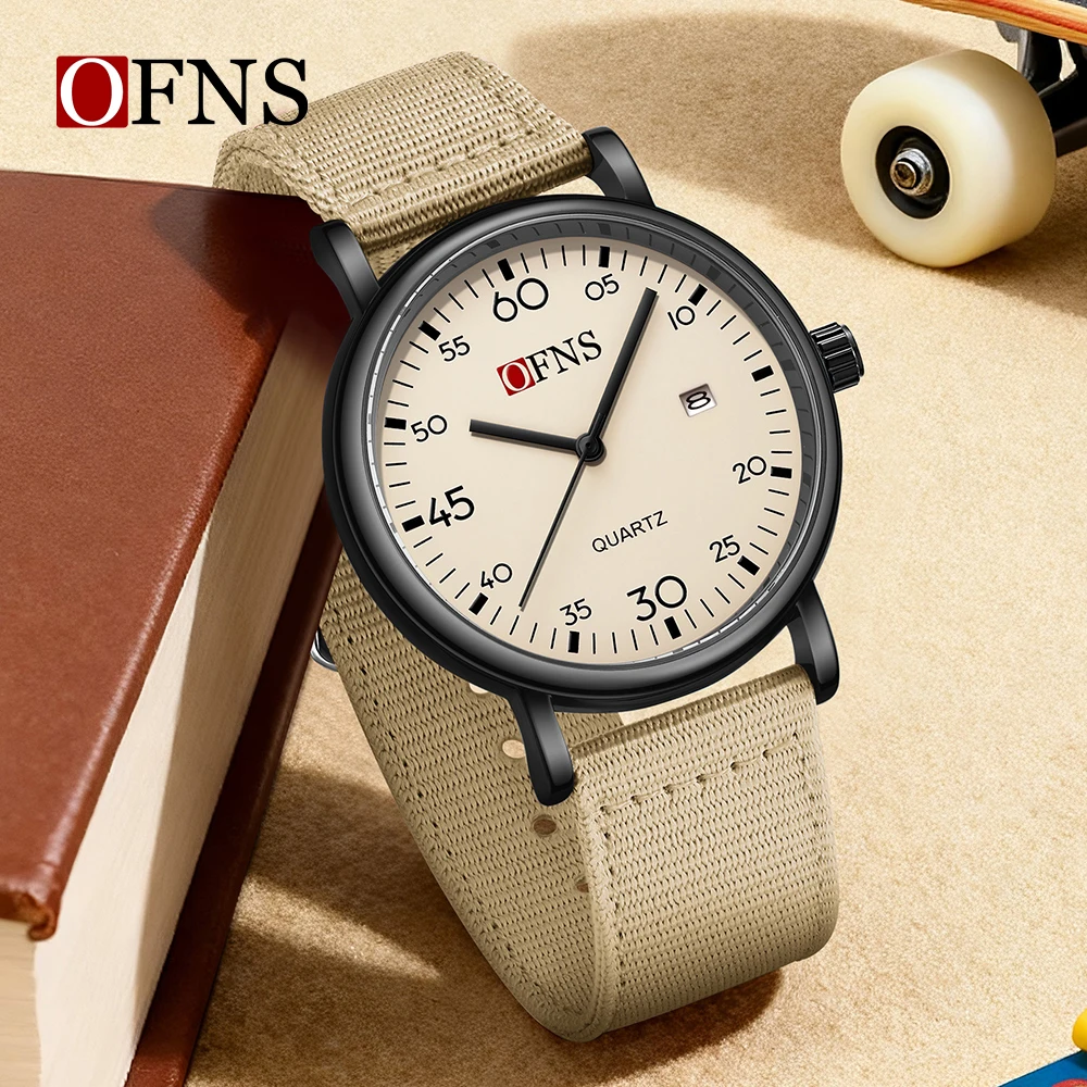 OFNS new Trendy Casual students two-color sports watch lightweight quartz watch Men Woman Watch Waterproof Lightweig
