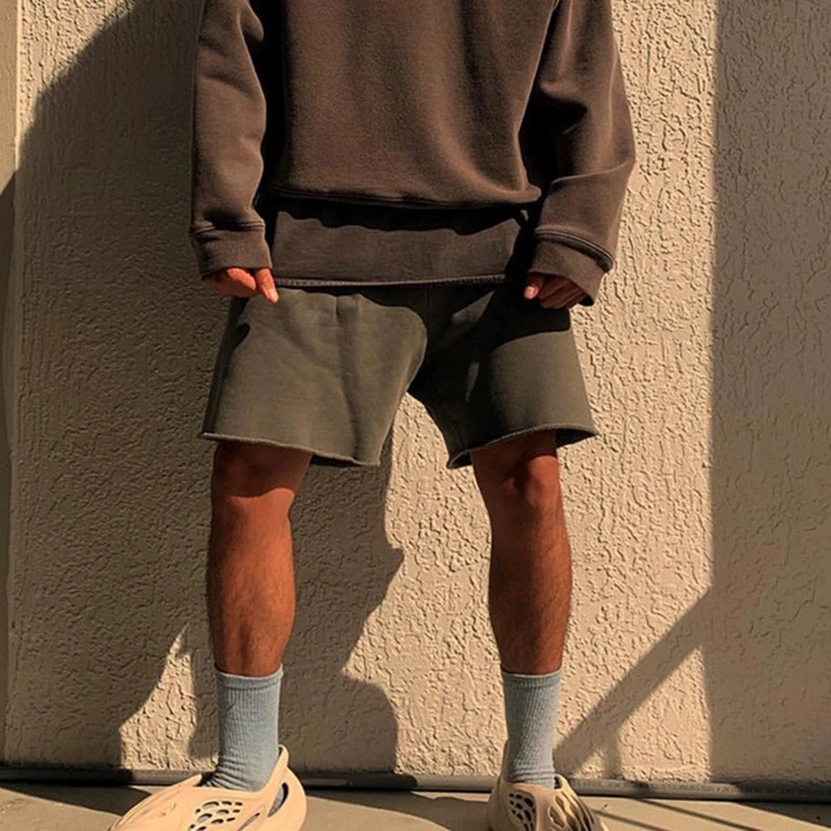 Yao888 SEASON 6 Kanye Cotton Men Pants Fashion Simple Unisex Sport Oversize Streetwear High Quality Luxury Brand Shorts For Men