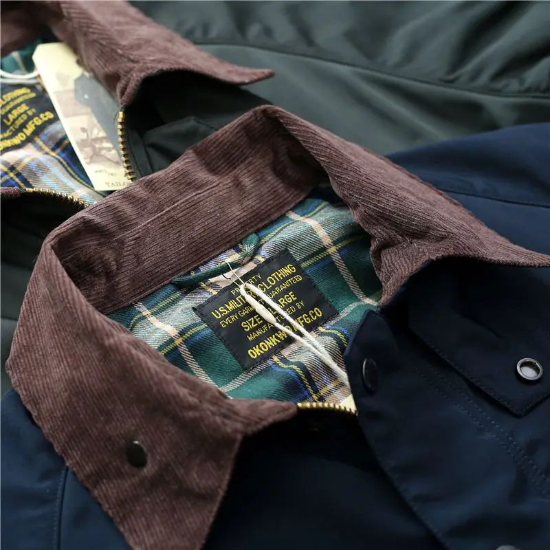 American Oil Wax Hunting Jacket Men Lapel Vintage Amekage Waterproof British Windbreaker Jacket Man Spring Autumn Winter 2025New - view 6