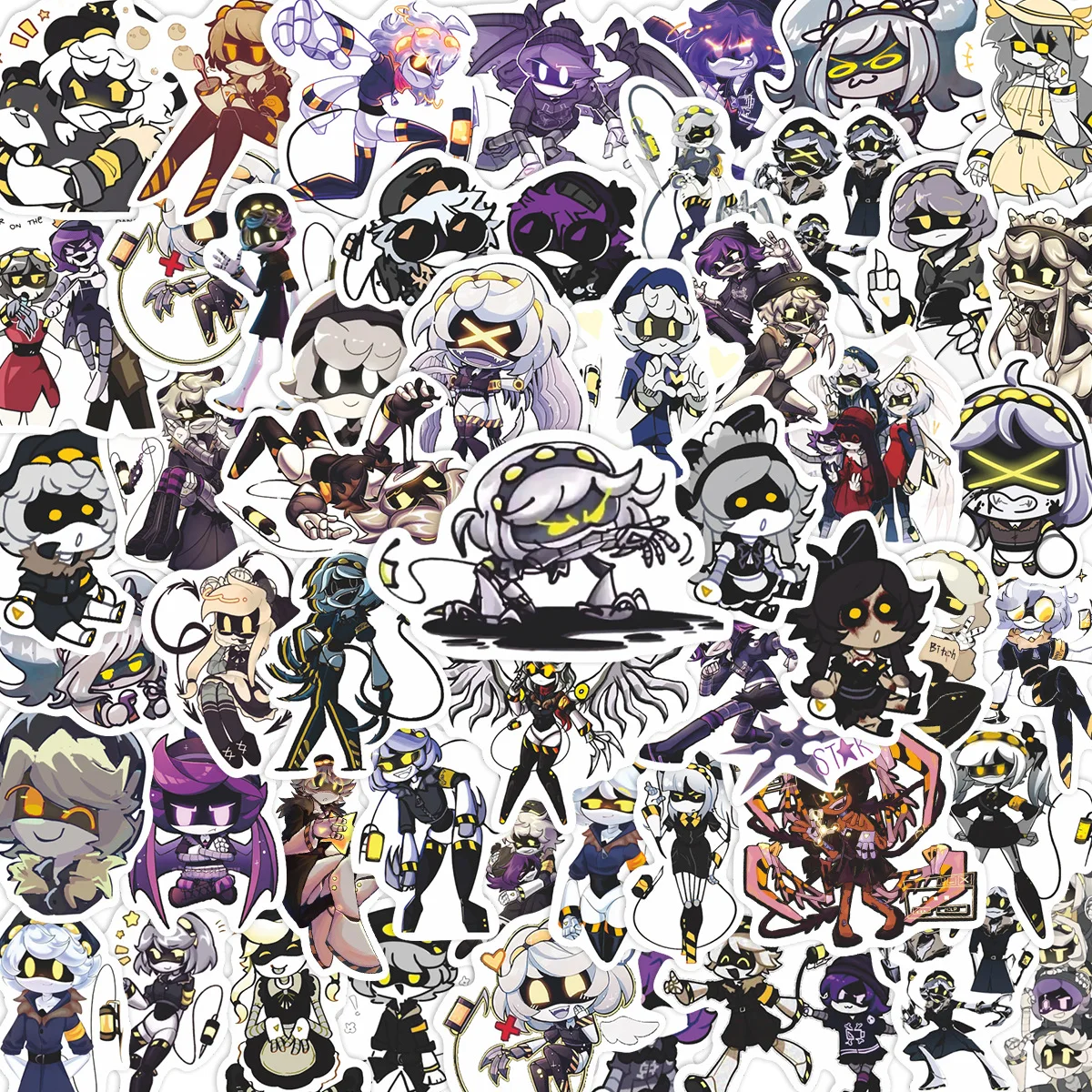 50PCS Cartoon Murder Drones Anime Sticker DIY Phone Laptop Luggage Skateboard Graffiti Decals Fun for Kid