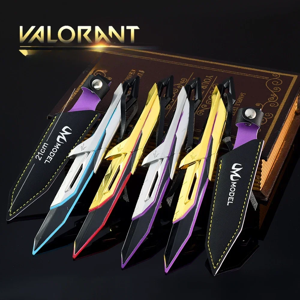 20cm Valorant Series Melee XERØFANG Knife Weapon Game Metal Uncut Blade Tactics Model Sword Decoration Christmas Gift Toy Kids