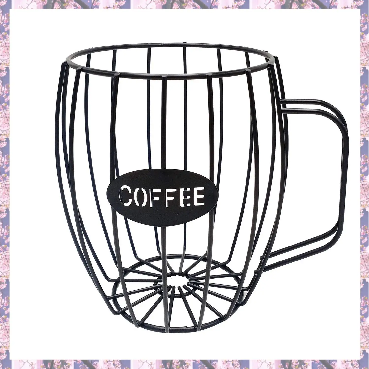 L73A 2025-Hollowed Coffee Capsule Storage Basket Creative Coffee Cup Shaped Coffee Pod Organizer Holder For Home Hotel Ornament