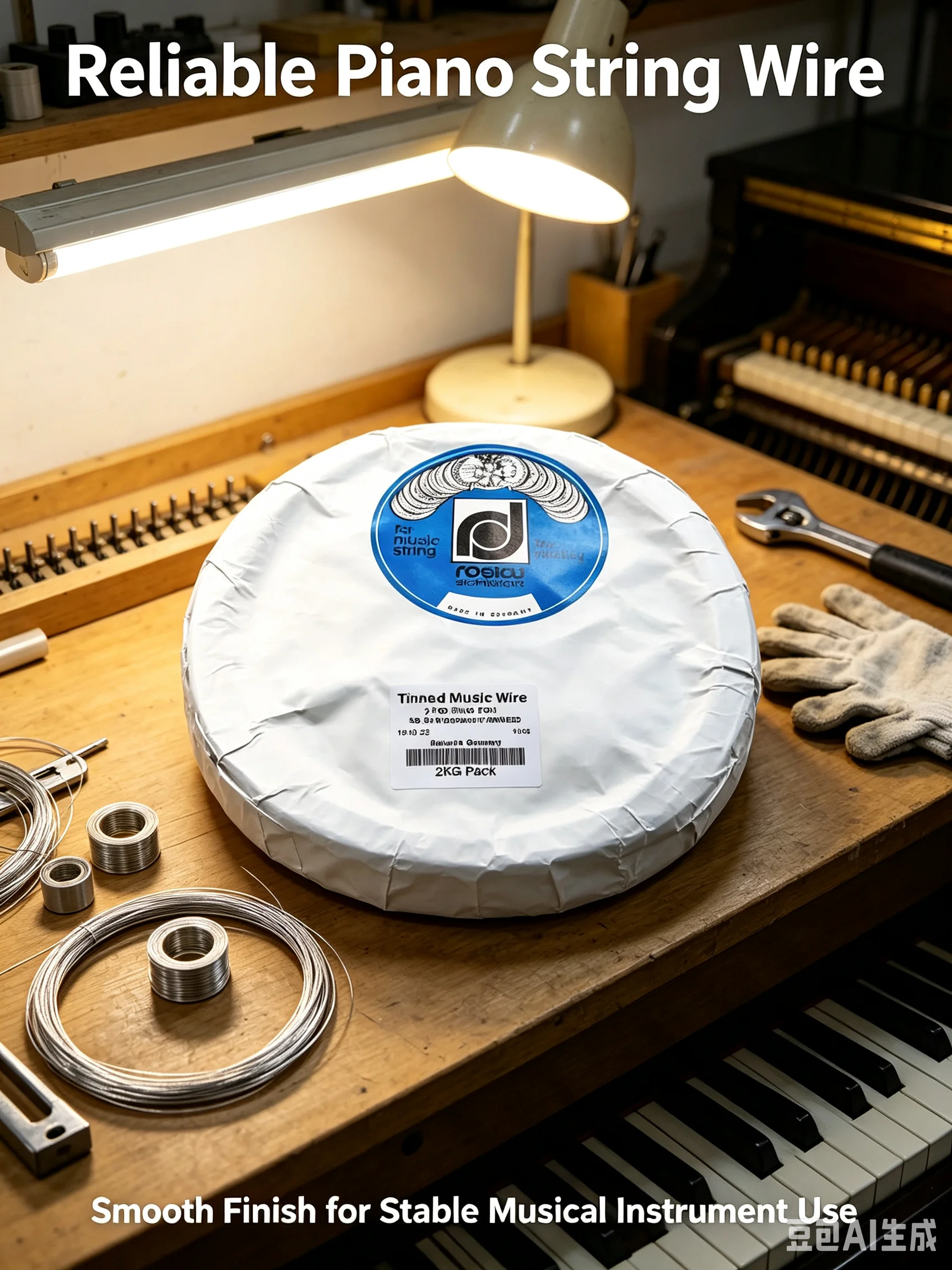 Tinned Piano Music Wire Full Sizes MWG13.0-19.5 2KG Coil Professional Piano Repair Replacement String