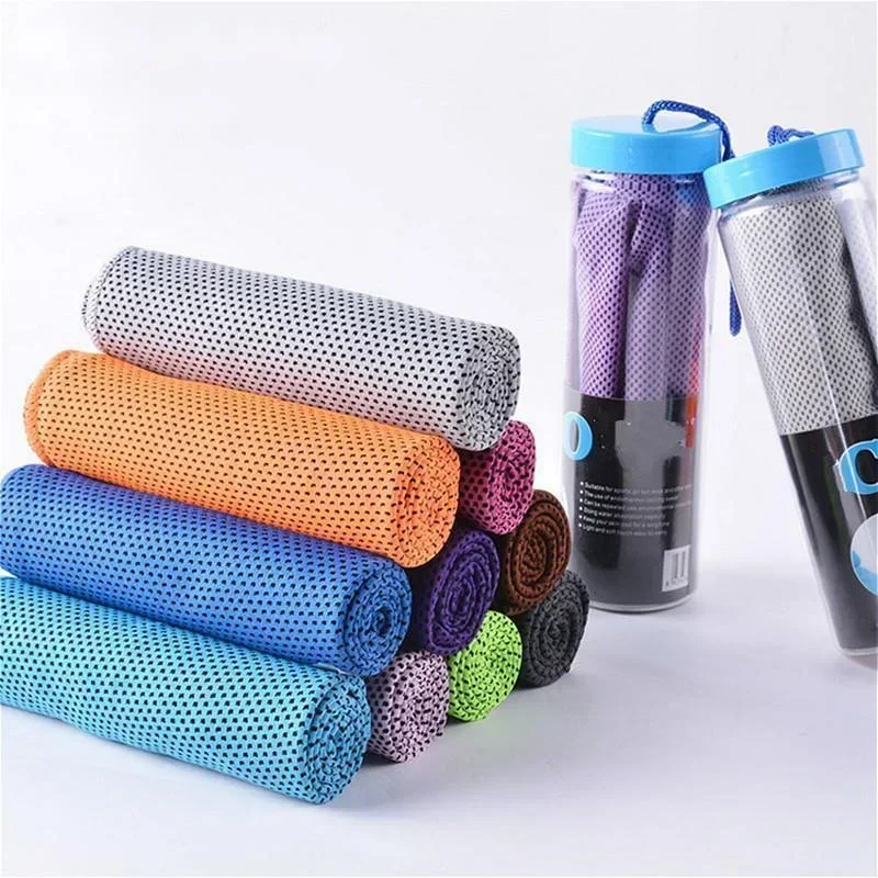 Colors Men and Women Gym Club Yoga Sports Cold Washcloth Running Football Basketball Cooling Ice Beach Towel Lovers Gift Toallas