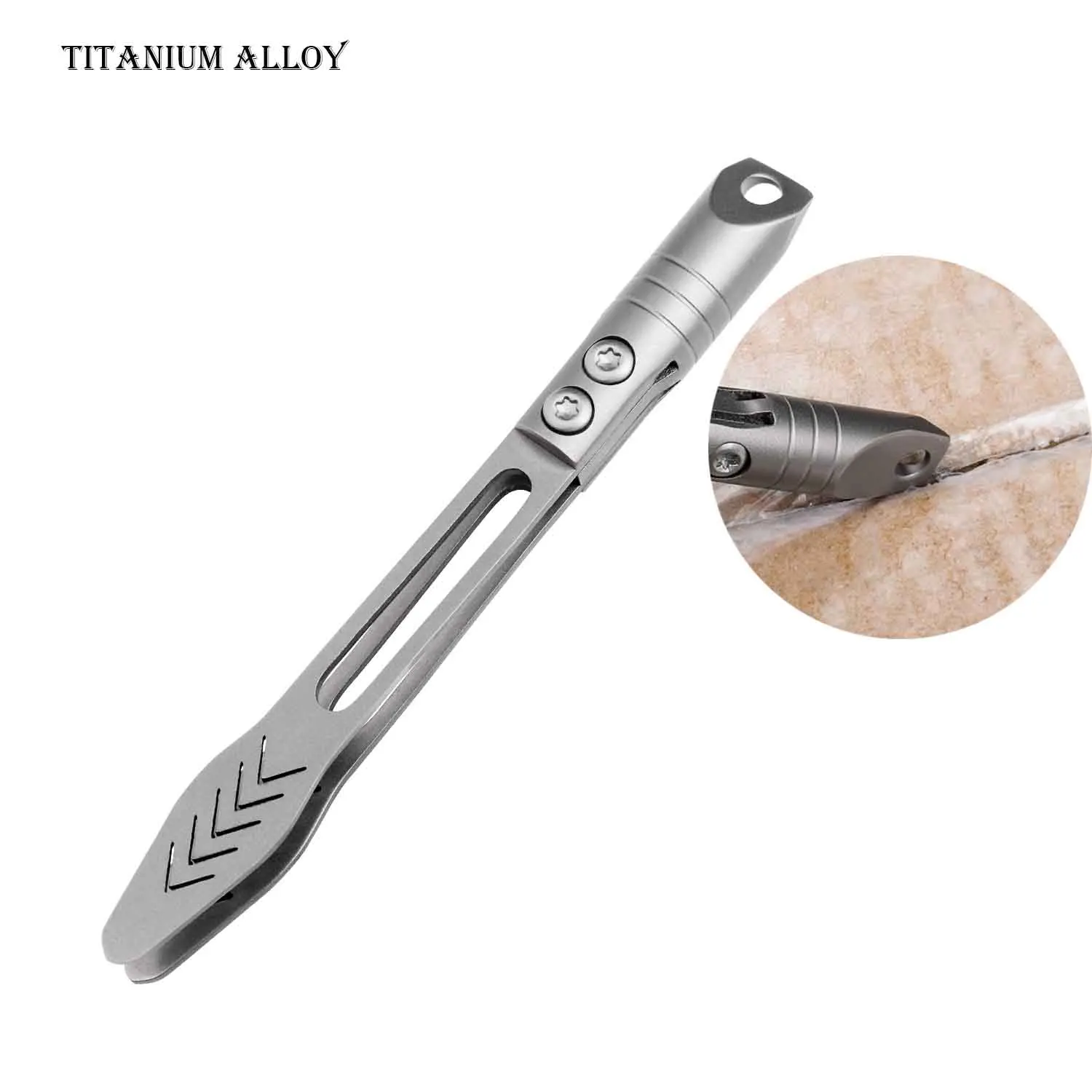 NEW TC4 Titanium Mini Tweezers CNC Machining Keychain Pendant EDC Small Tool Clip Keychain Hanger Keychain FL05