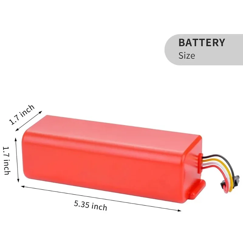 

14.8V 6800mAh Li-ion Pack for Roborock Vacuum S5 S6 S7 S50 S55 S60 S65 T4 T6 T7 E20 E25 E35 Q7 Max Replacement Battery