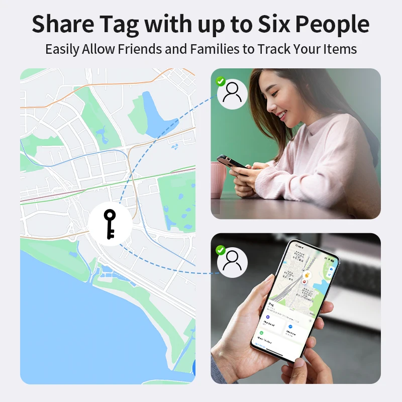 4/3/2/1 Pack Smart Tag via Find My App Fit for Apple Air Tag Replacement Locating Security Bluetooth GPS Tracker Key Bag Finder