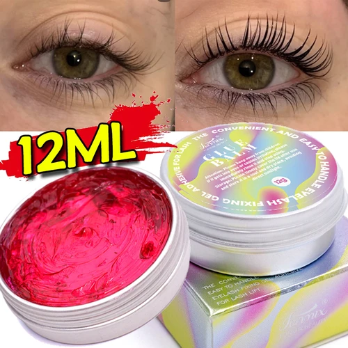 Imagen 2 del producto Pegamento sólido para levantamiento de pestañas, adhesivo de fijación, no irritante, pegamento sólido para cejas, resistente al agua, extensión de levantamiento de pestañas, herramienta de maquillaje de cera, 12g