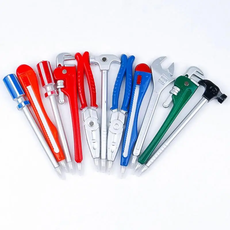 Tool Ballpoint Pens Portable Pens With Pipe Pliers Spanner Hammer Design Writing Ballpoint Pens Hardware Hand Tool Pens For