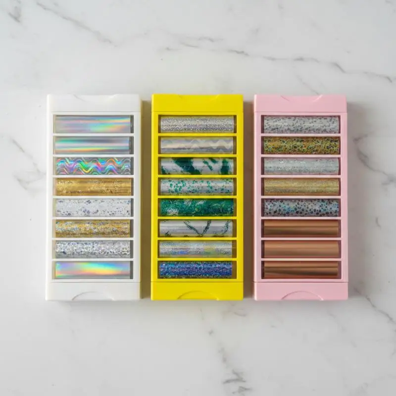 

Портативный органайзер-подставка для хранения 10-секционных коробочек с трафаретами для ногтей, для маникюрного салона, инструмент для маникюра, подарок для женщин