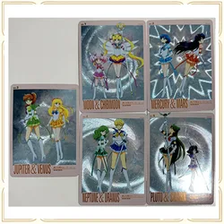 Goddess Story Anime ACG DIY Laser Flash Card Tsukino Usagi Hino Rei Mizuno Ami Toys For Boys Christmas Birthday Present