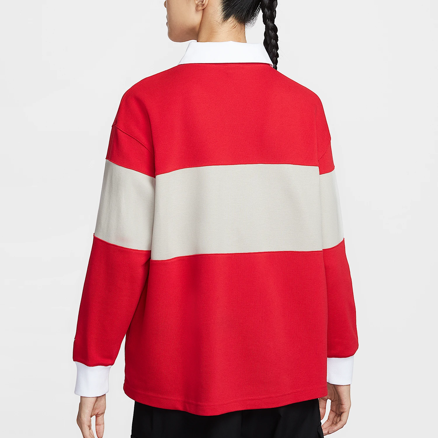 Nike genuine Autumn Women's Collar Patchwork Sports Sweatshirt HV4034-657
