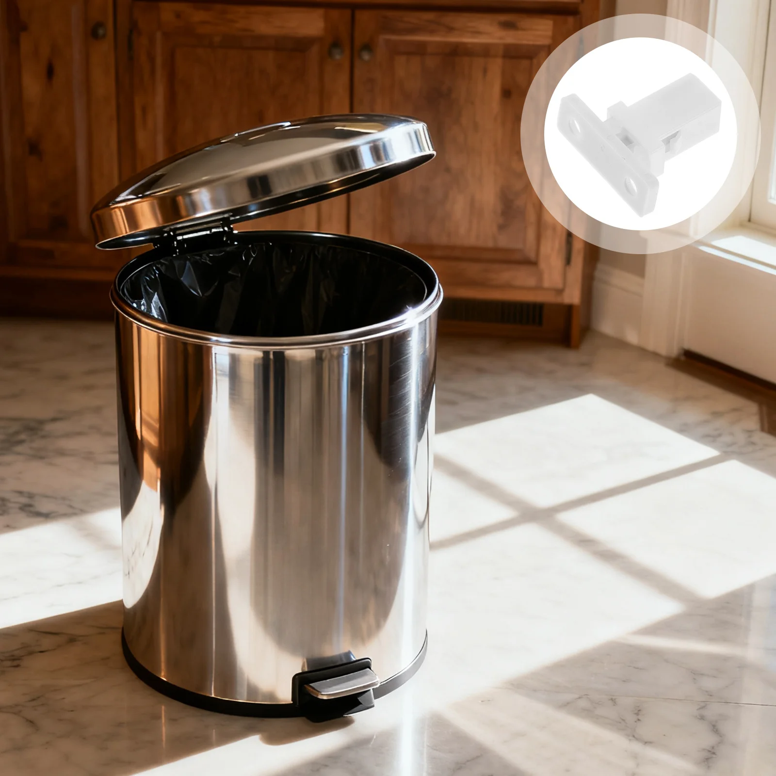 

40Pcs Trash Can Lid Locks Touch Top Latch Replacement Buckles Kitchen Waste Bin Press Button Clips White Trash Can Lid Lock