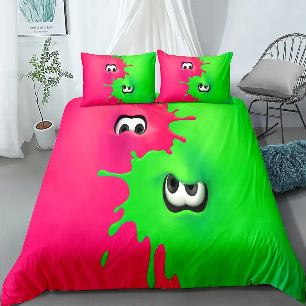 Splats Graffiti Fashion Duvet Cover UK Single Double King US Twin Full Queen Size Bed Linen Set