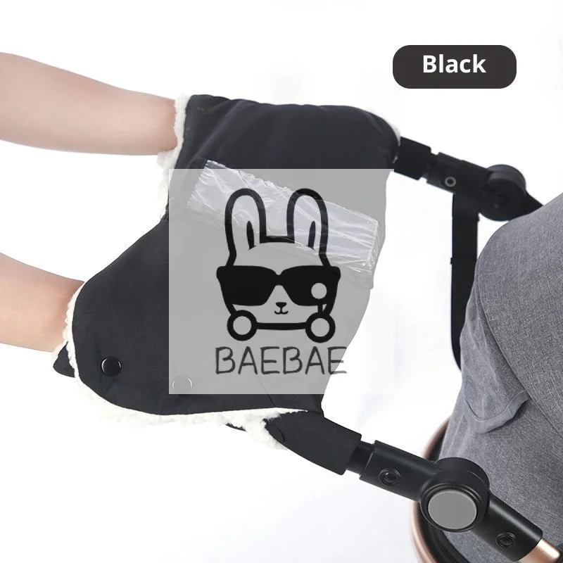 

1Pcs Stroller Accessories Warm Baby Stroller Gloves Thick Pram Hand Muff Baby Carriage Pushchair Fleece Hand Cover Cart Gloves