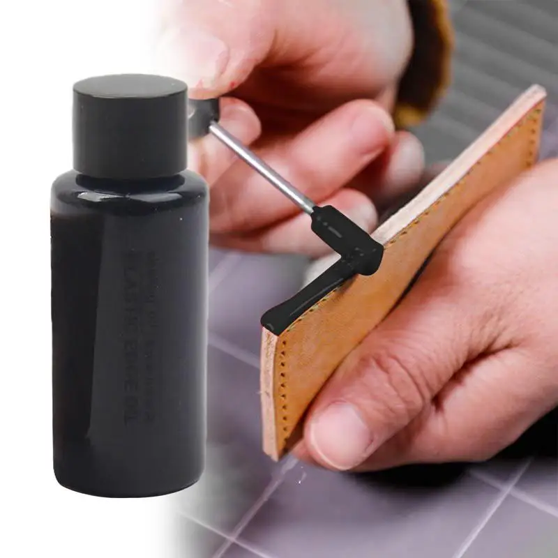 Leather Edge Dressing Manual Leather Conditioner Recoloring Restorer Protectant Edge Dressing 30ml Oil For Car Leather Furniture