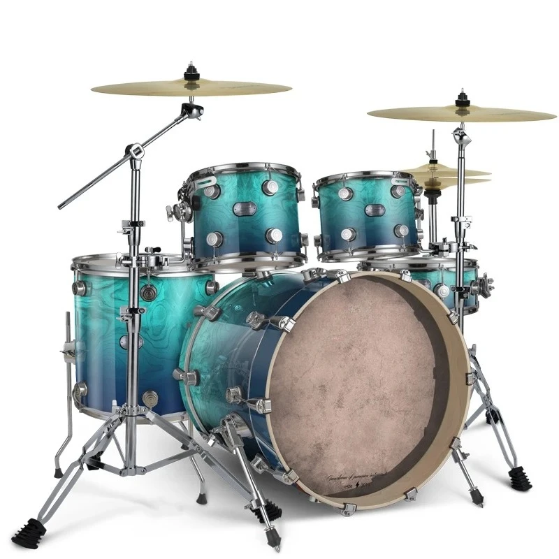 

Акустическая джазовая барабанная установка, серия Black Gold, профессиональный набор для начинающих музыкантов, барабанщиков