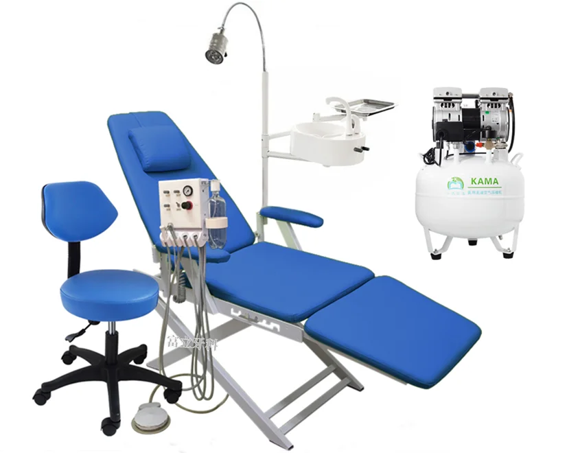 Simple dental chairs, portable folding  simple reclining  oral dental gums, mobile cart workbenches