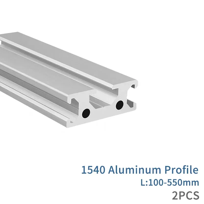 2PCS 1540 Aluminum Profile Extrusion Frame 100-550mm Anodized Linear Rail for CNC 3D Printer Workbenc Engraving Machine