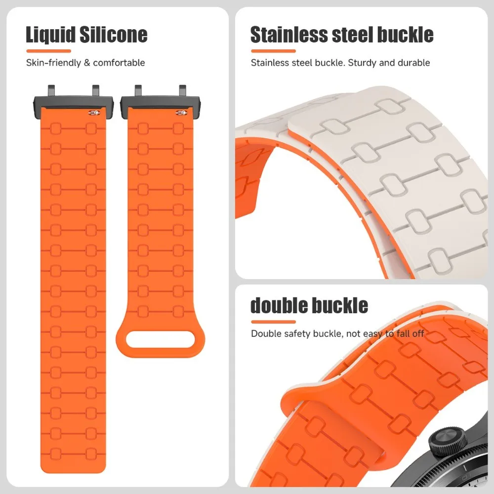 Silikonowy pasek magnetyczny do Huami Amazfit T-Rex 2 Ultra/3, bransoletka, opaska na nadgarstek do Amazfit T-Rex/Pro/2, pasek do smartwatcha Correa.