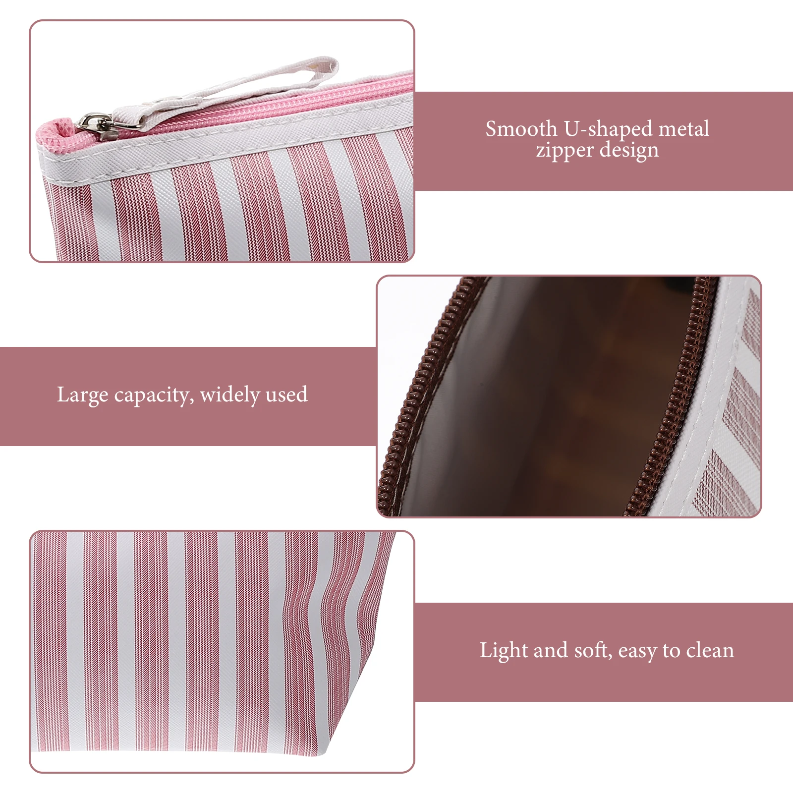 

2pcs Travel Makeup Pouch Portable Toiletry With Zipper Durable Storage Organizer For Women Large Capacity Multifunctional