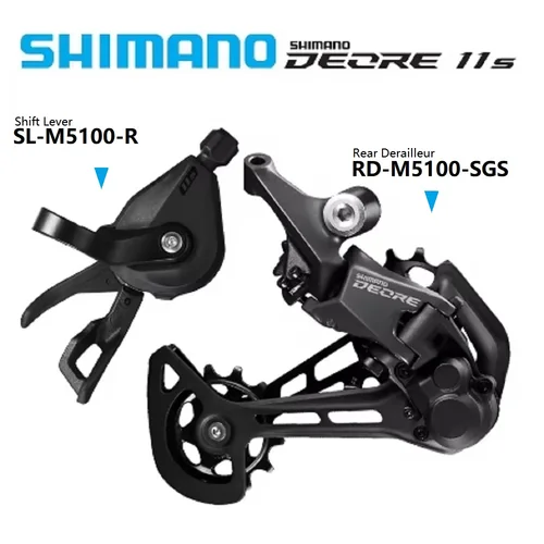 Imagen 2 del producto SHIMANO DEORE M5100 desviador de 11 velocidades SHADOW RD-M5100 SGS 1x11S SL-M5100-R RD-M5120 bicicleta de montaña de 11 velocidades 11V MTB pieza de bicicleta