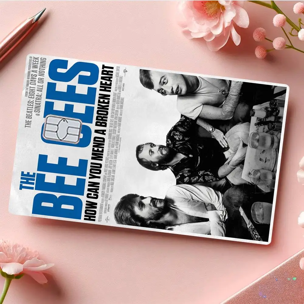 Bee Gees Band Credit Card Skin Stickers For VISA Bank Card Transportation Card Waterproof Sticker Anti-scratch Women Gift