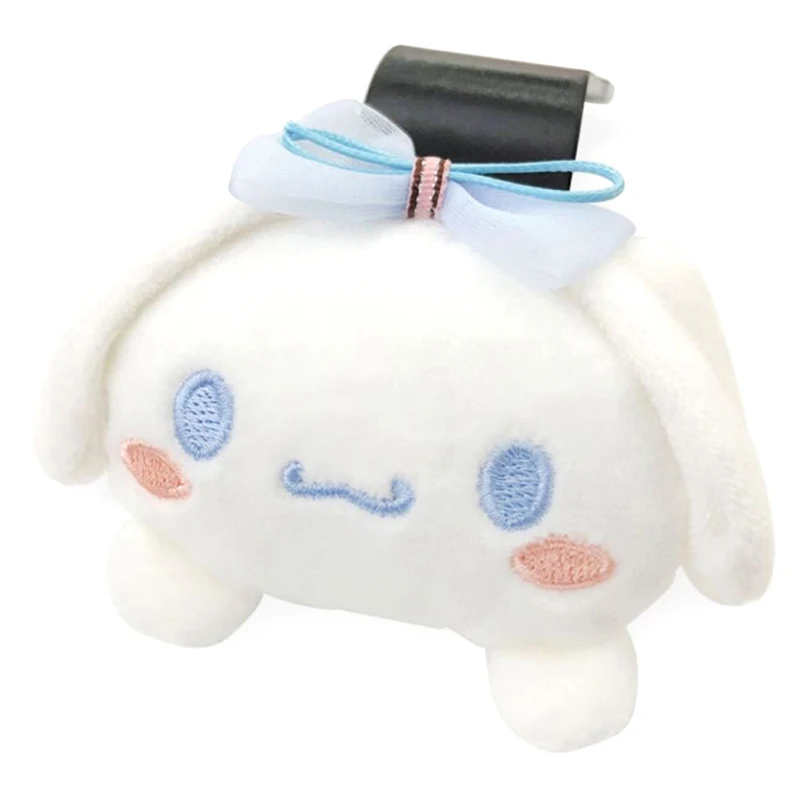 Bonito Sanrio Plush Car Seat Encosto de Cabeça Gancho, Anime Pom Cinnamoroll, Organizador do assento traseiro, Titular De Armazenamento, Plushie Recheado Macio, Acces carro, Encosto de Cabeça